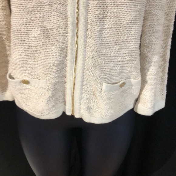 NWT JONES NEWYORK Tweed Collarless Blazer Jacket - Picture 3 of 8